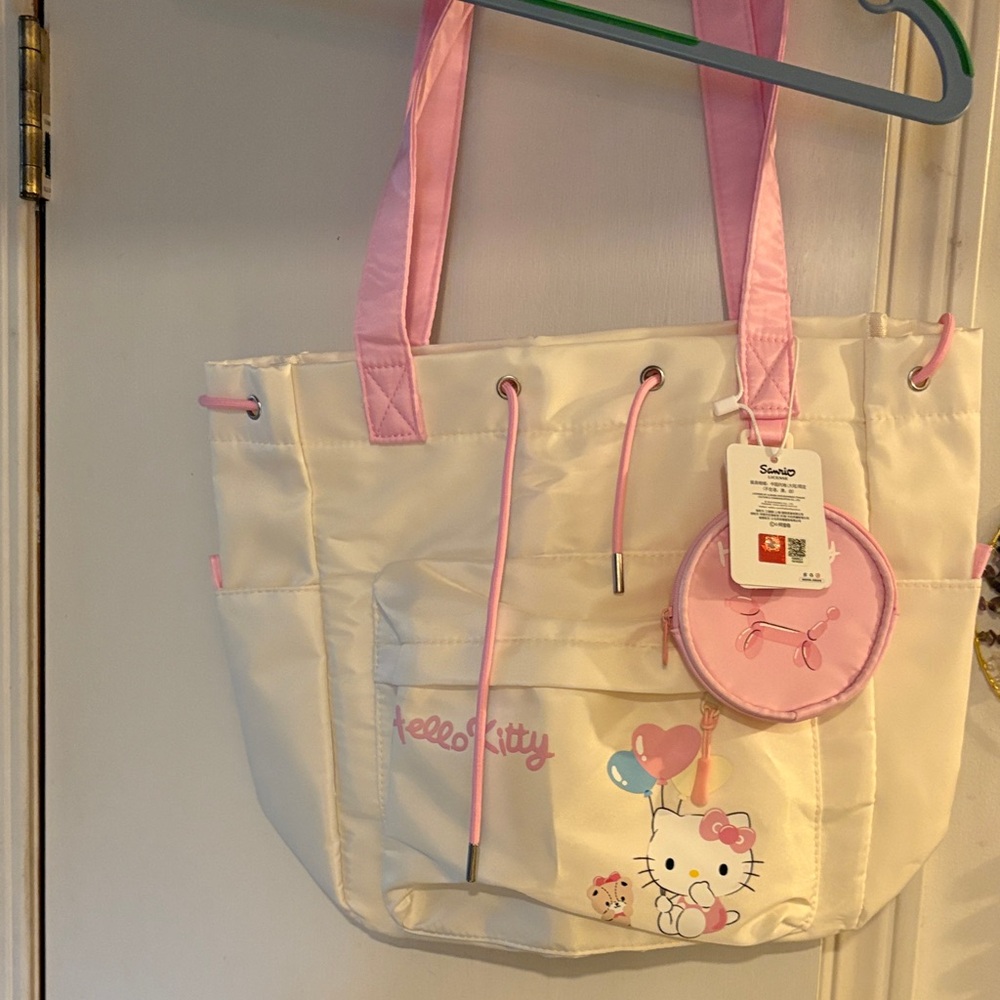 Hello Kitty Cream and Pink Tote Bag